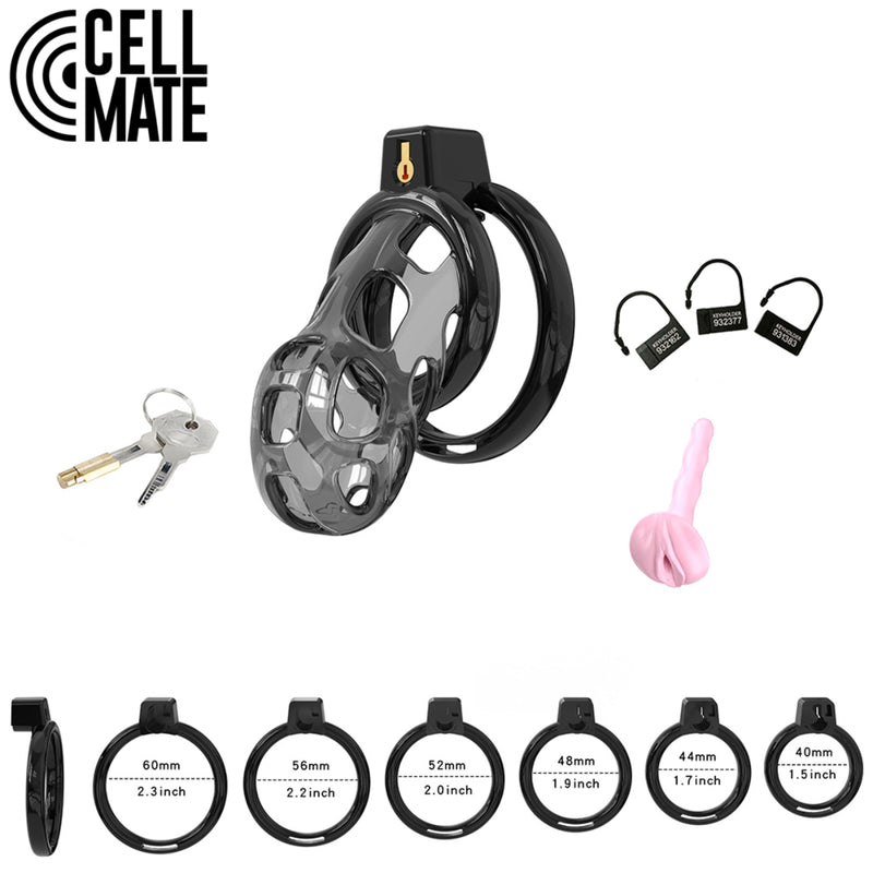 Load image into Gallery viewer, Cellmate Gladiator Soft Chastity Cage Size 2 Black
