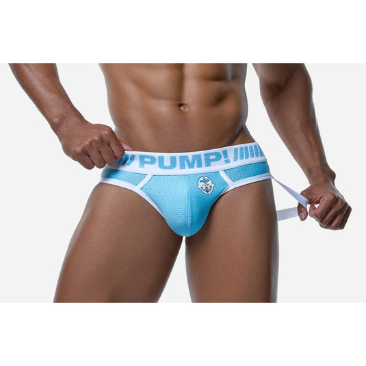 PUMP Lighthouse Backless Brief Blue White