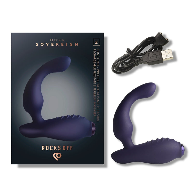 Load image into Gallery viewer, Rocks Off Sovereign Rechargeable Prostate Massager Purple
