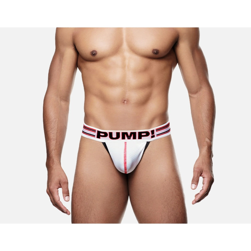 Load image into Gallery viewer, PUMP Circuit Thong White Red
