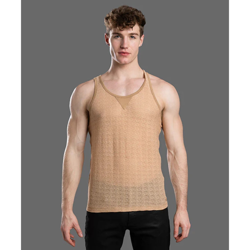 Load image into Gallery viewer, Andrew Christian Ibiza Energy Capsule Tank Top Tan
