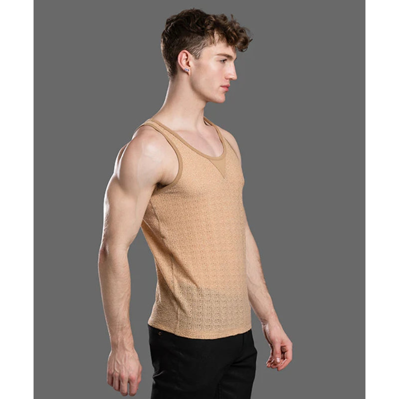 Load image into Gallery viewer, Andrew Christian Ibiza Energy Capsule Tank Top Tan
