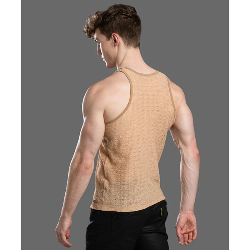 Load image into Gallery viewer, Andrew Christian Ibiza Energy Capsule Tank Top Tan

