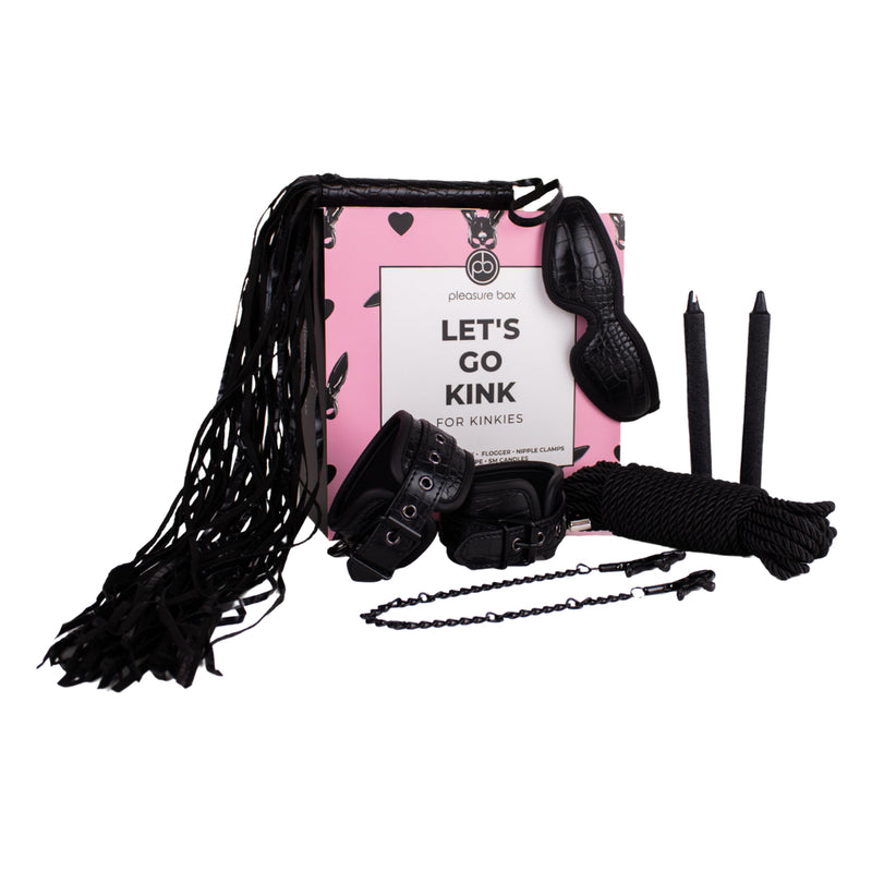 Load image into Gallery viewer, Dreamtoys Pleasure Box Let's Go Kink Sex Toy Kit Black
