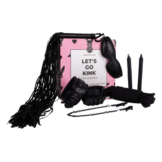 Dreamtoys Pleasure Box Let's Go Kink Sex Toy Kit Black