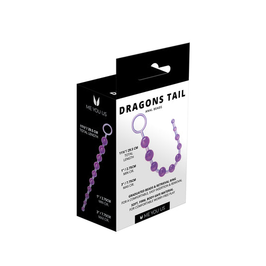 Me You Us Dragons Tail Anal Beads Purple