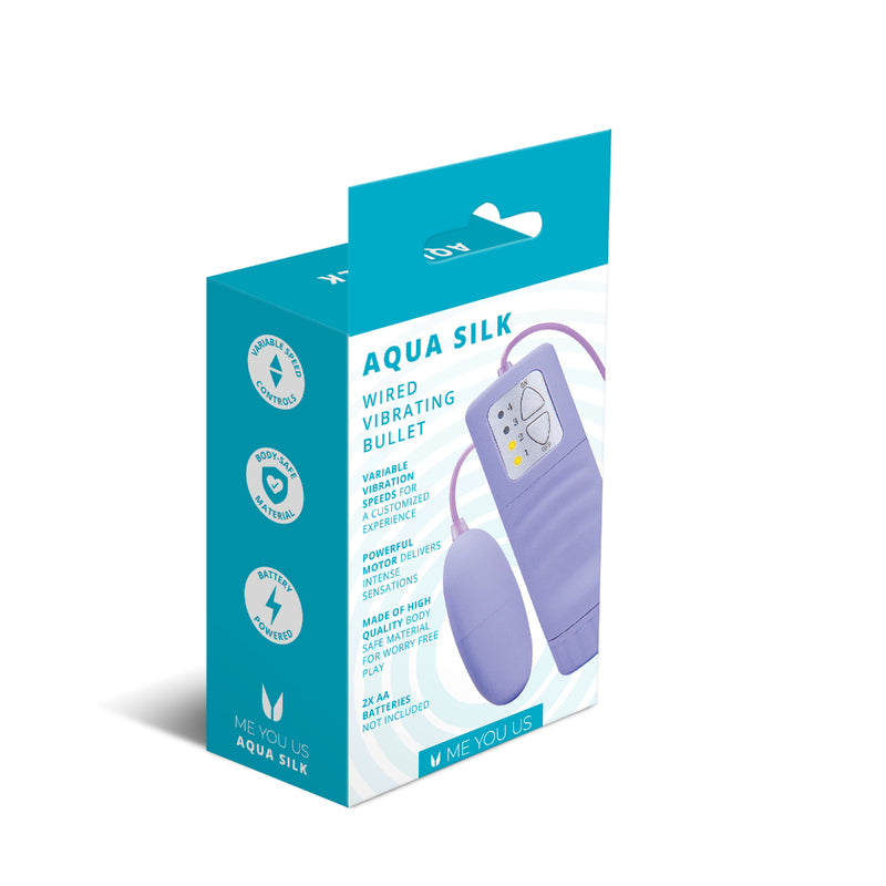 Load image into Gallery viewer, Me You Us Aqua Silk Wired Vibrating Egg Lilac
