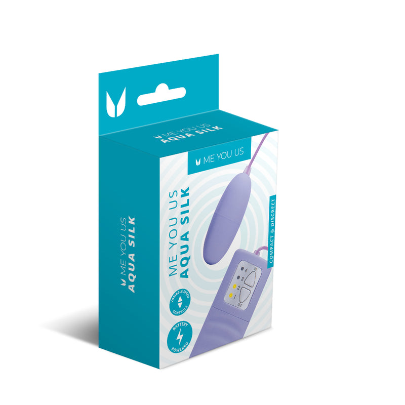 Load image into Gallery viewer, Me You Us Aqua Silk Wired Vibrating Egg Lilac
