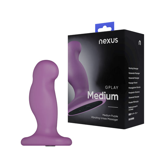 Nexus G-Play Plus Vibrating Butt Plug Purple Medium