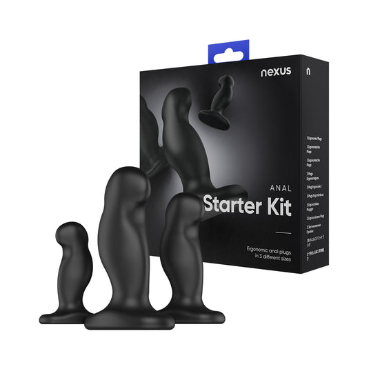 Nexus Anal Starter Butt Plug Kit Black