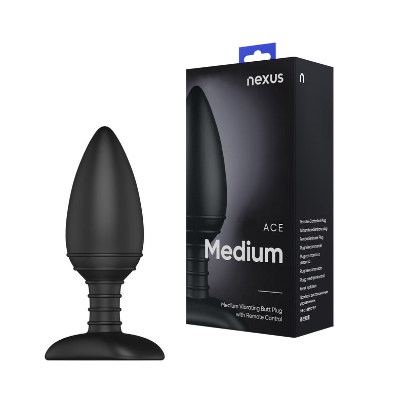 Load image into Gallery viewer, Nexus Ace Rechargeable Vibrating Butt Plug Black Medium
