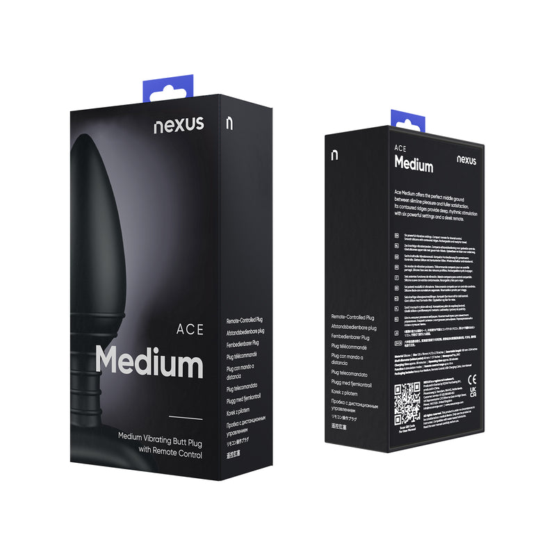 Load image into Gallery viewer, Nexus Ace Rechargeable Vibrating Butt Plug Black Medium
