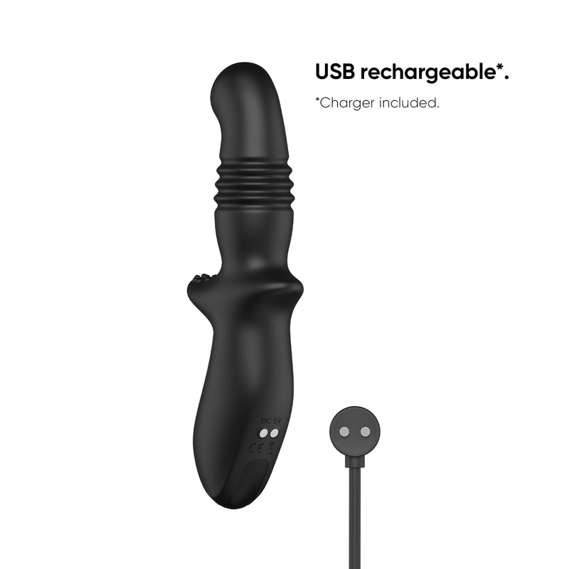 Load image into Gallery viewer, Nexus Thrust Probe Edition Vibrating Prostate Probe Black

