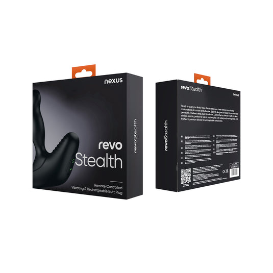 Nexus Revo Stealth Rechargeable Rotating Remote Control Prostate Massager Black