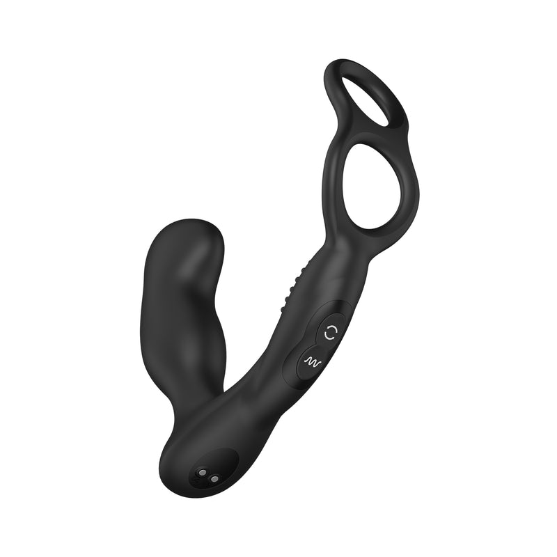 Load image into Gallery viewer, Nexus Revo Embrace Rotating Remote Control Prostate Massager With Cock &amp; Ball Rings Black
