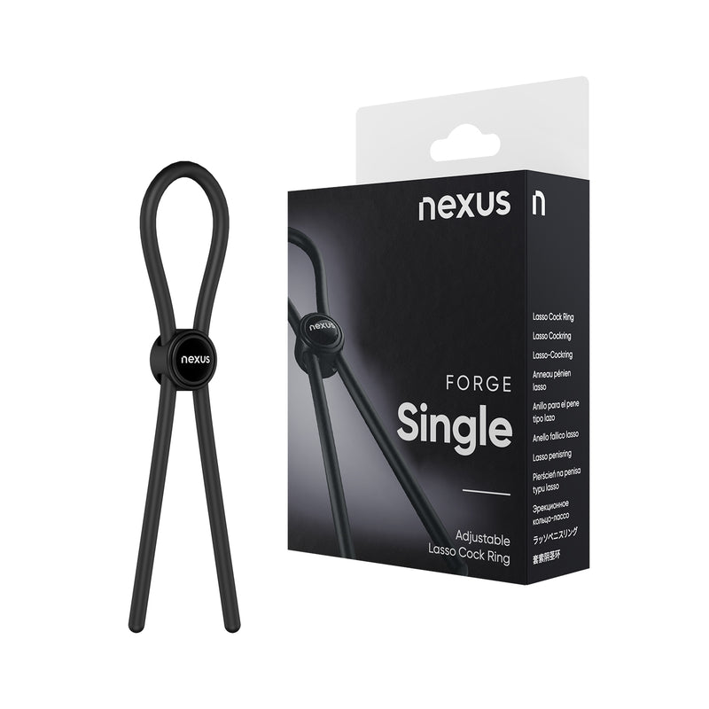 Load image into Gallery viewer, Nexus Forge Adjustable Silicone Cock Ring Black
