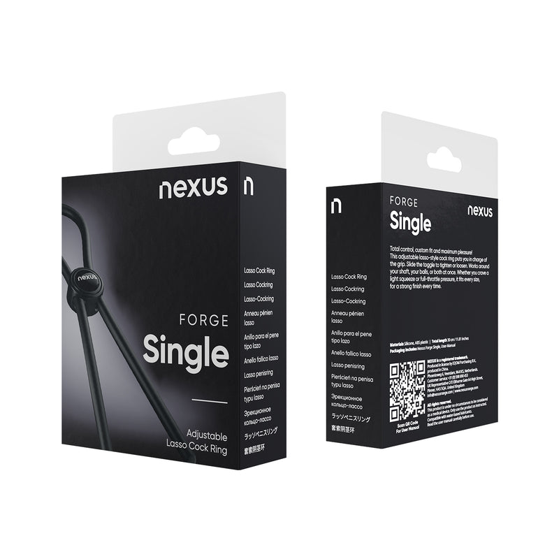 Load image into Gallery viewer, Nexus Forge Adjustable Silicone Cock Ring Black
