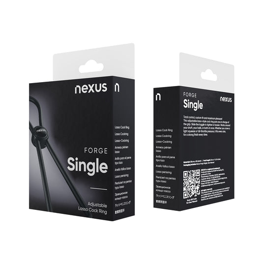 Nexus Forge Adjustable Silicone Cock Ring Black
