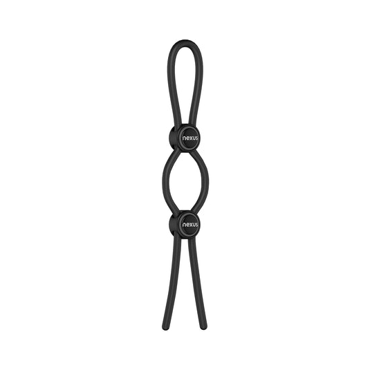 Nexus Forge Adjustable Silicone Cock & Ball Ring Black