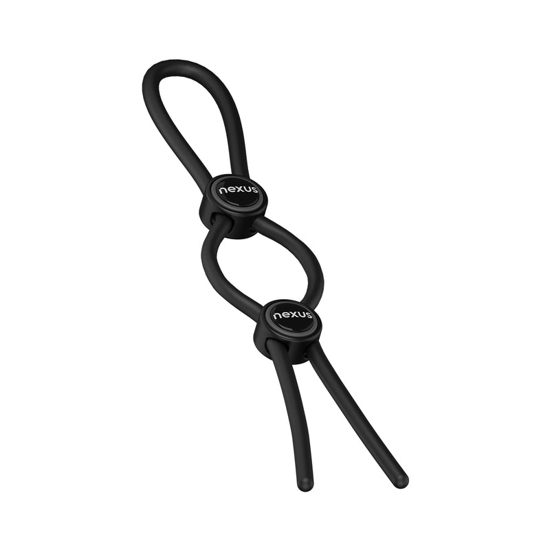 Load image into Gallery viewer, Nexus Forge Adjustable Silicone Cock &amp; Ball Ring Black
