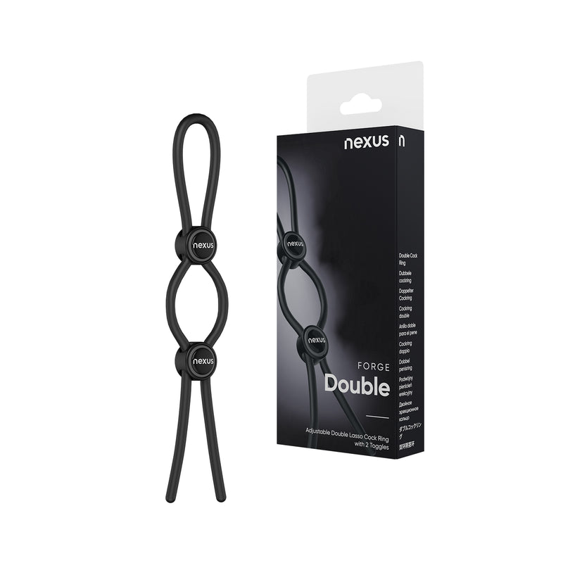 Load image into Gallery viewer, Nexus Forge Adjustable Silicone Cock &amp; Ball Ring Black
