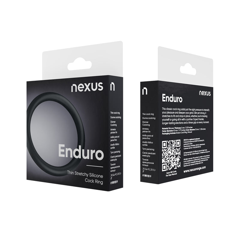 Load image into Gallery viewer, Nexus Enduro Silicone Cock Ring Black
