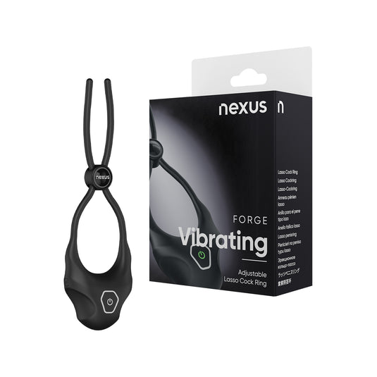 Nexus Forge Adjustable Vibrating Cock Ring Black