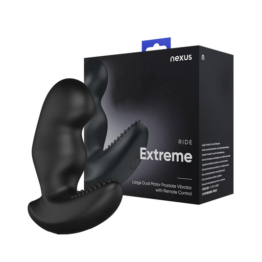 Nexus Ride Extreme Rechargeable Remote Control Vibrating Prostate & Perineum Massager Black