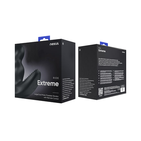 Nexus Ride Extreme Rechargeable Remote Control Vibrating Prostate & Perineum Massager Black