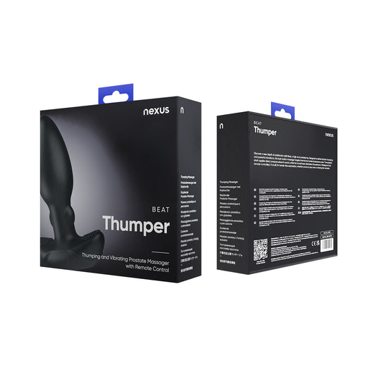 Nexus Beat Thumping & Vibrating Rechargeable Butt Plug Black