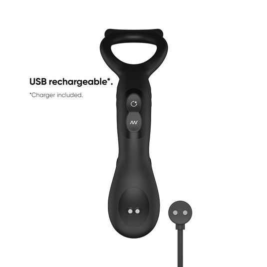 Nexus Simul8 Dual Prostate & Perineum Cock & Ball Toy Orbit Edition Black