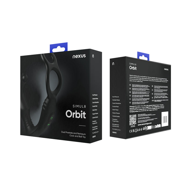 Load image into Gallery viewer, Nexus Simul8 Dual Prostate &amp; Perineum Cock &amp; Ball Toy Orbit Edition Black
