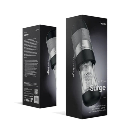 Nexus Alpha Surge Masturbator Black Grey Clear