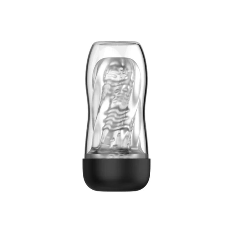 Load image into Gallery viewer, Nexus Alpha Surge Stamina Sleeve Masturbator Cup Black Clear
