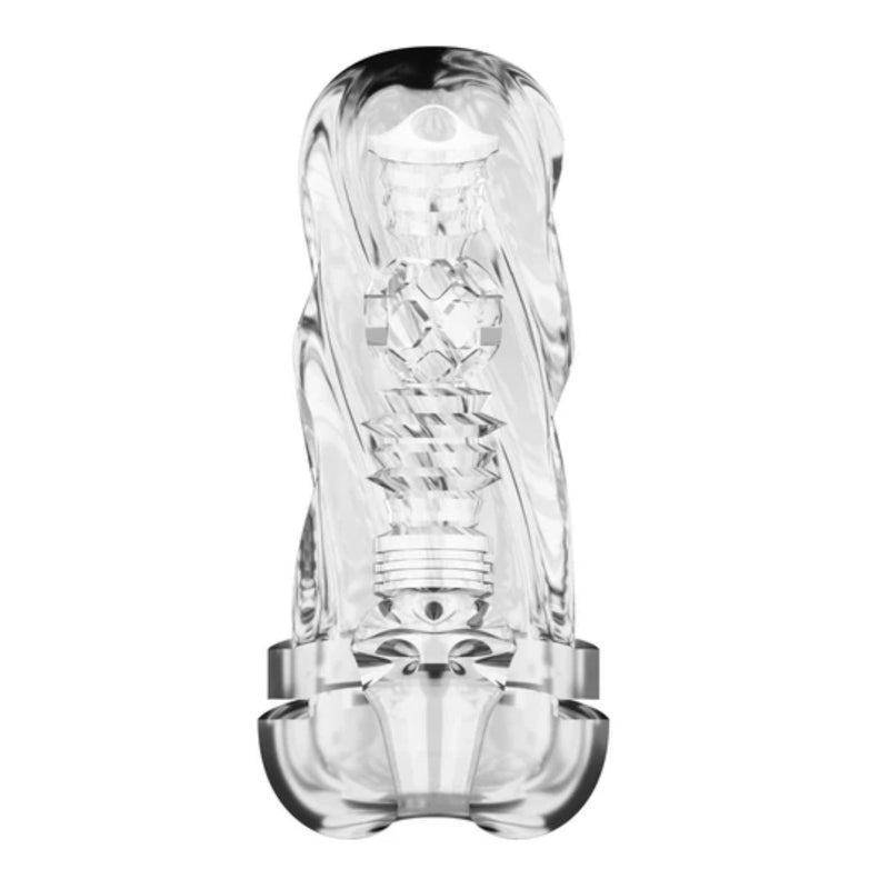 Load image into Gallery viewer, Nexus Alpha Surge Stamina Sleeve Masturbator Cup Black Clear
