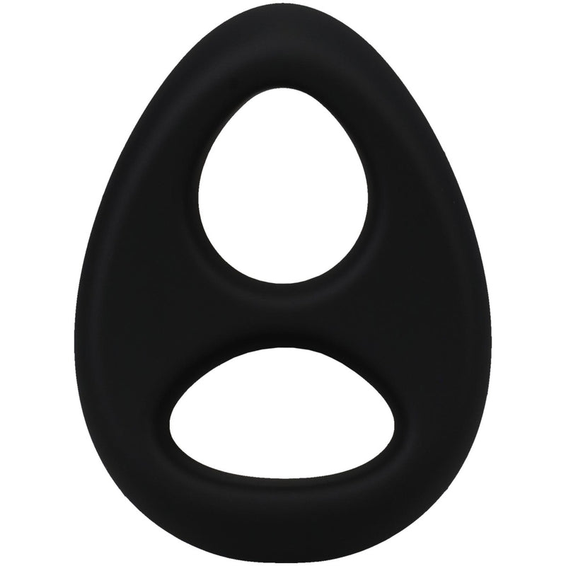 Load image into Gallery viewer, Rock Solid The Code Silicone Cock Ring With Bandana Black
