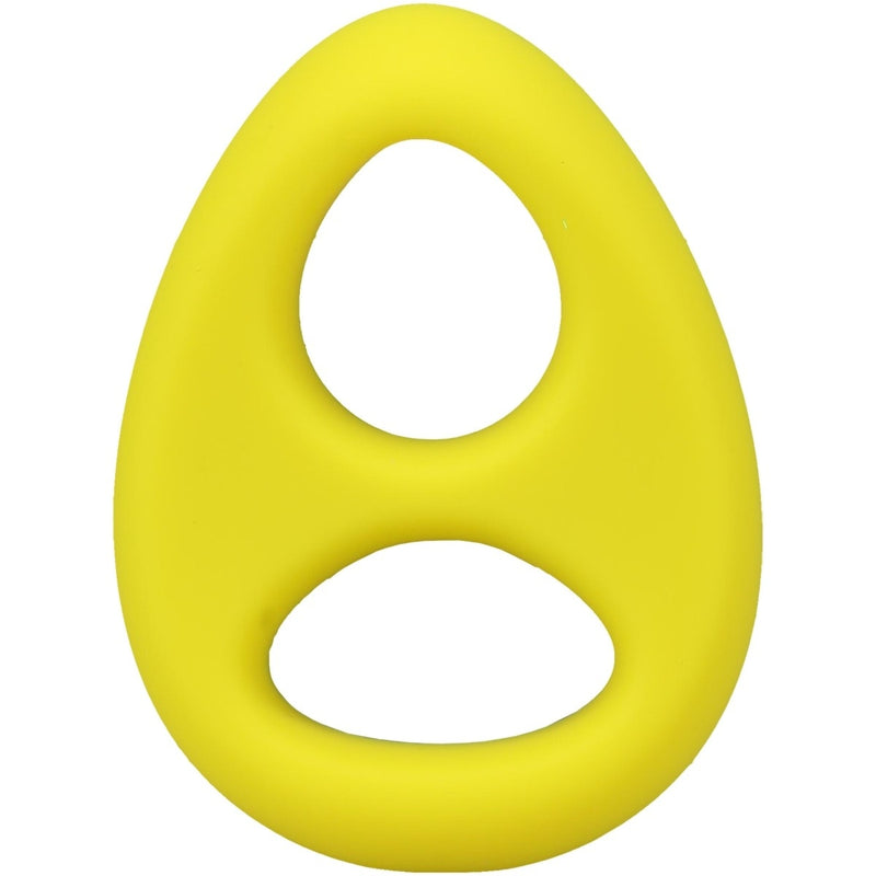 Load image into Gallery viewer, Rock Solid The Code Silicone Cock Ring With Bandana Yellow
