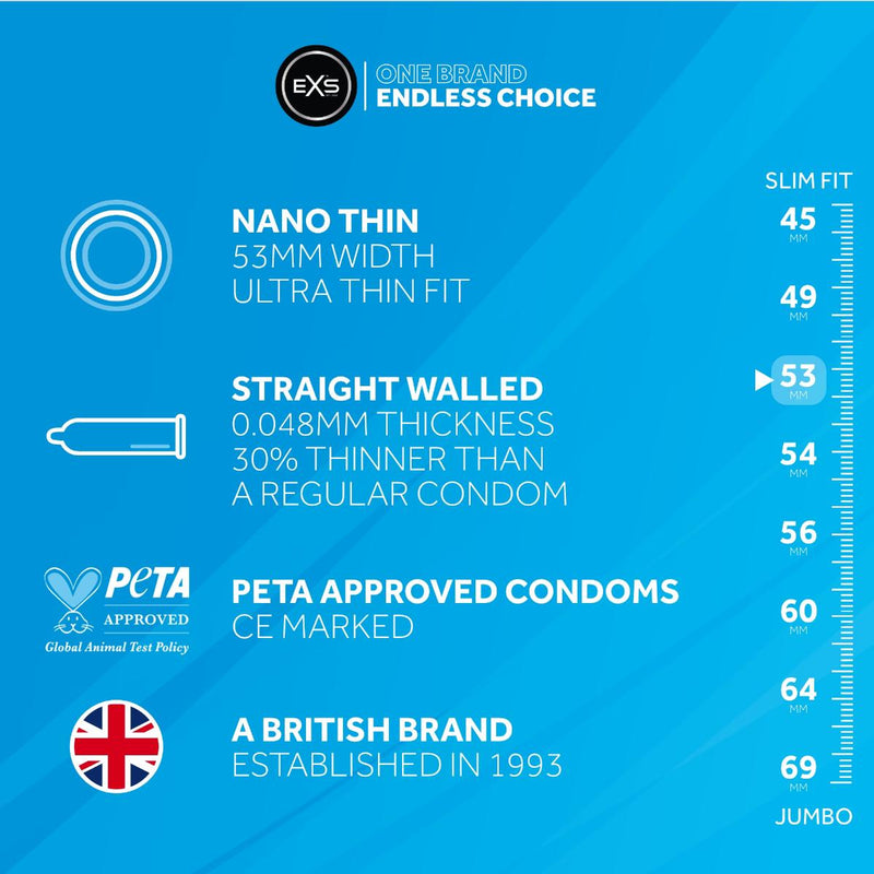 Load image into Gallery viewer, EXS Nano Thin Vegan Condoms 3 Pack
