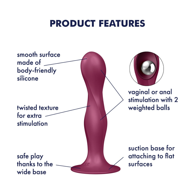 Load image into Gallery viewer, Satisfyer Double Ball-R Weighted Dildo Red
