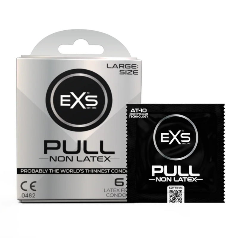 Load image into Gallery viewer, EXS Pull Large 60mm Non-Latex Condom 6 Pack
