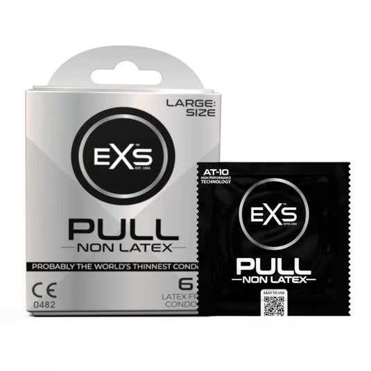 EXS Pull Large 60mm Non-Latex Condom 6 Pack