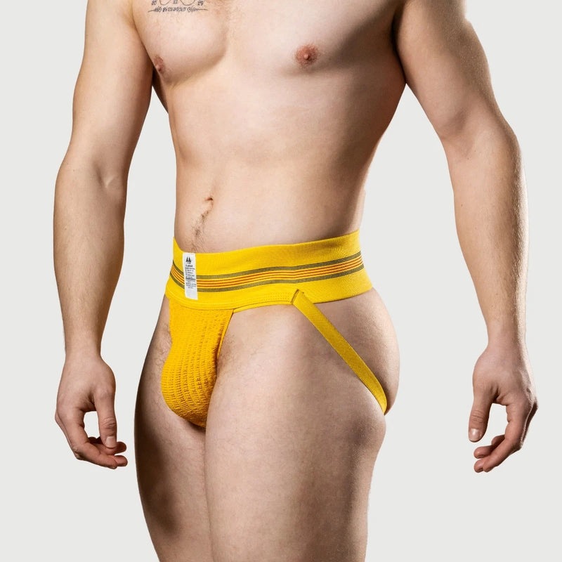 Load image into Gallery viewer, Meyer Marketing Original Edition 3" Jock Strap Gold
