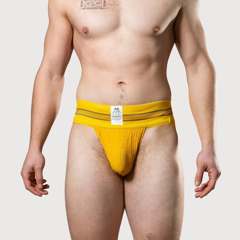Load image into Gallery viewer, Meyer Marketing Original Edition 3" Jock Strap Gold
