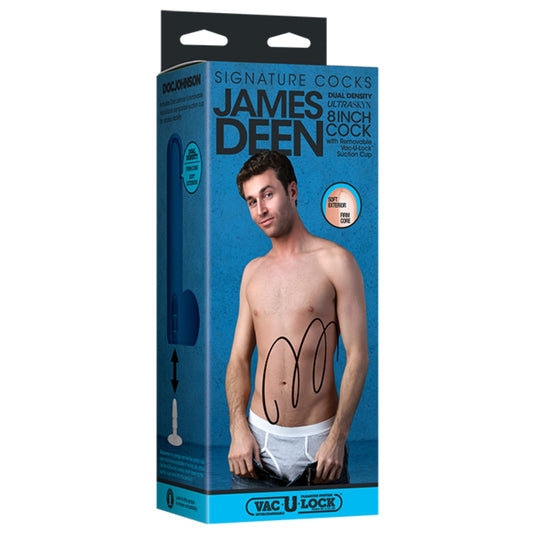 Signature Cocks James Deen Ultraskyn Vac-U-Lock Dildo Pink 8 Inch