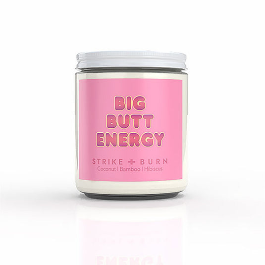 Strike + Burn Big Butt Energy Candle Coconut Bamboo Hibiscus