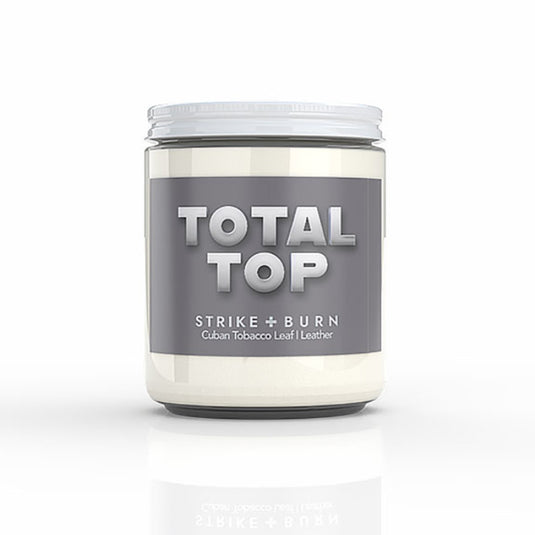 Strike + Burn Total Top Candle Cuban Tobacco Leaf Leather