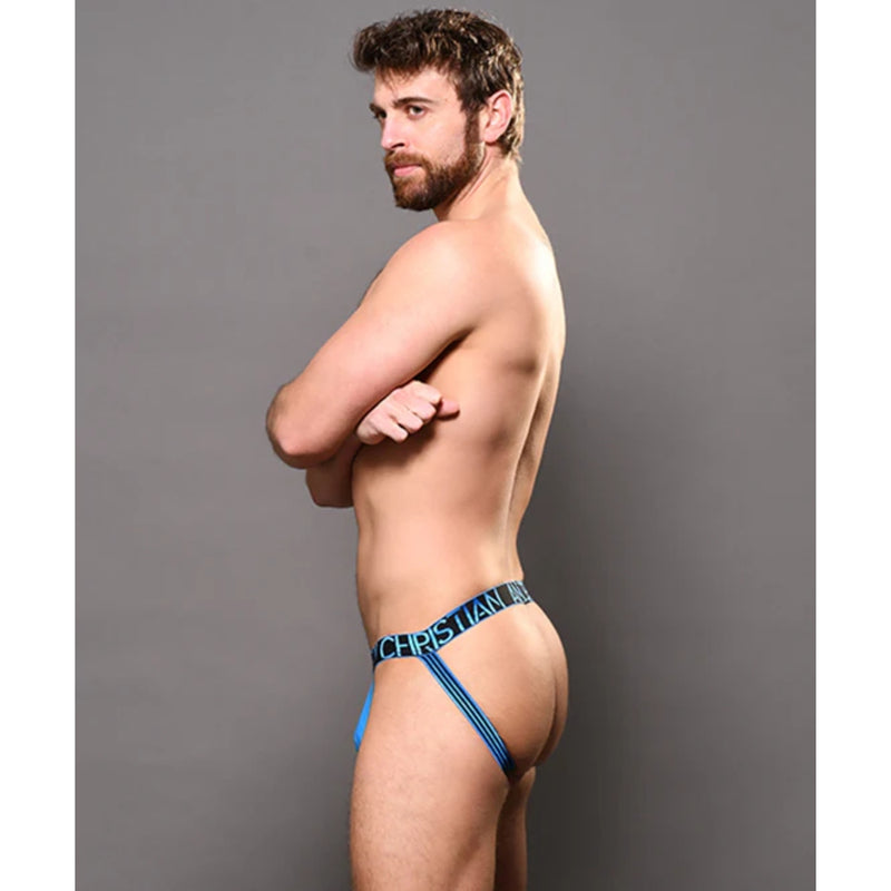 Load image into Gallery viewer, Andrew Christian Happy Modal Jock Strap Electric Blue
