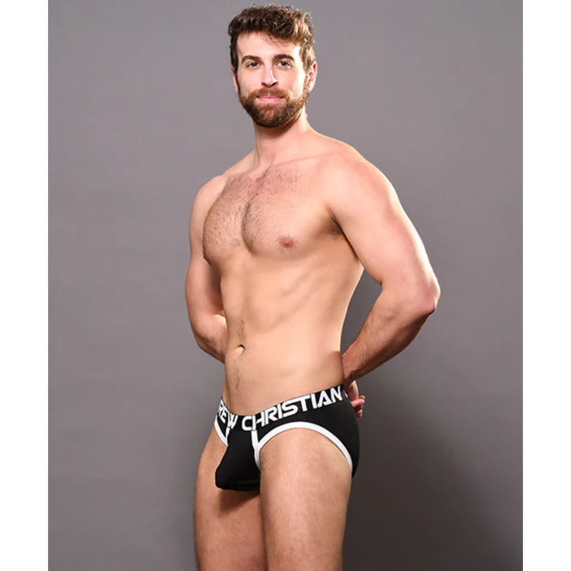 Load image into Gallery viewer, Andrew Christian CoolFlex Active Modal Brief Black White
