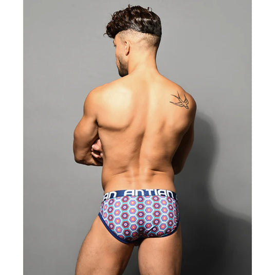 Andrew Christian Carlton Mesh Brief Blue Red