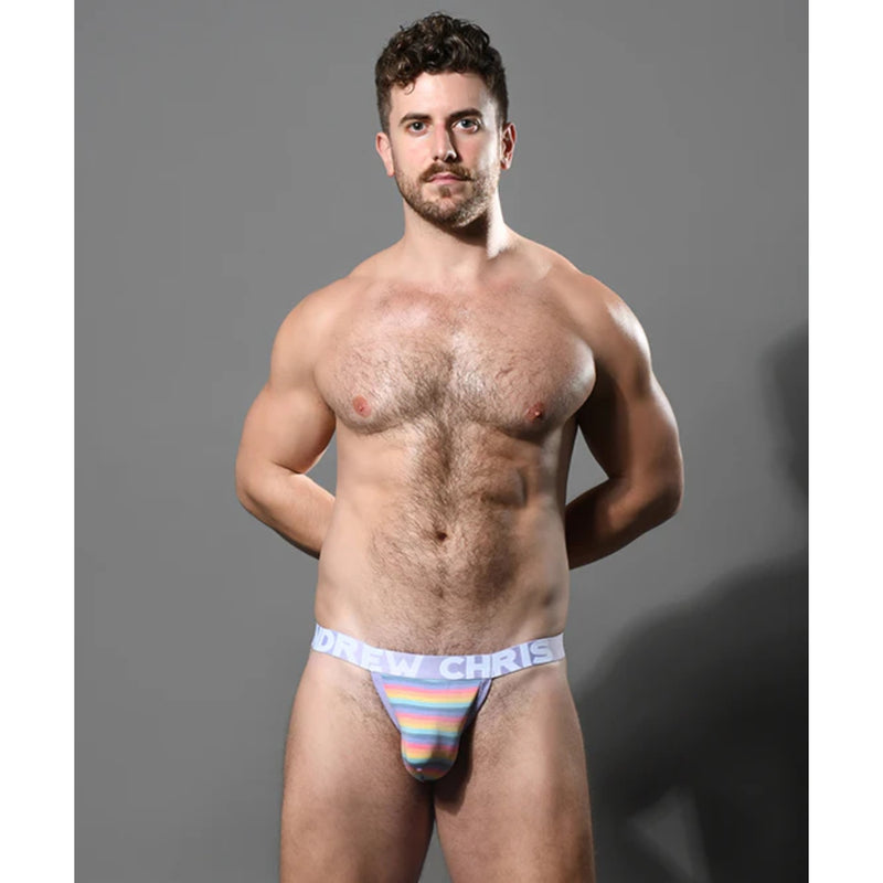 Load image into Gallery viewer, Andrew Christian Baby Unicorn Stripe Thong Rainbow

